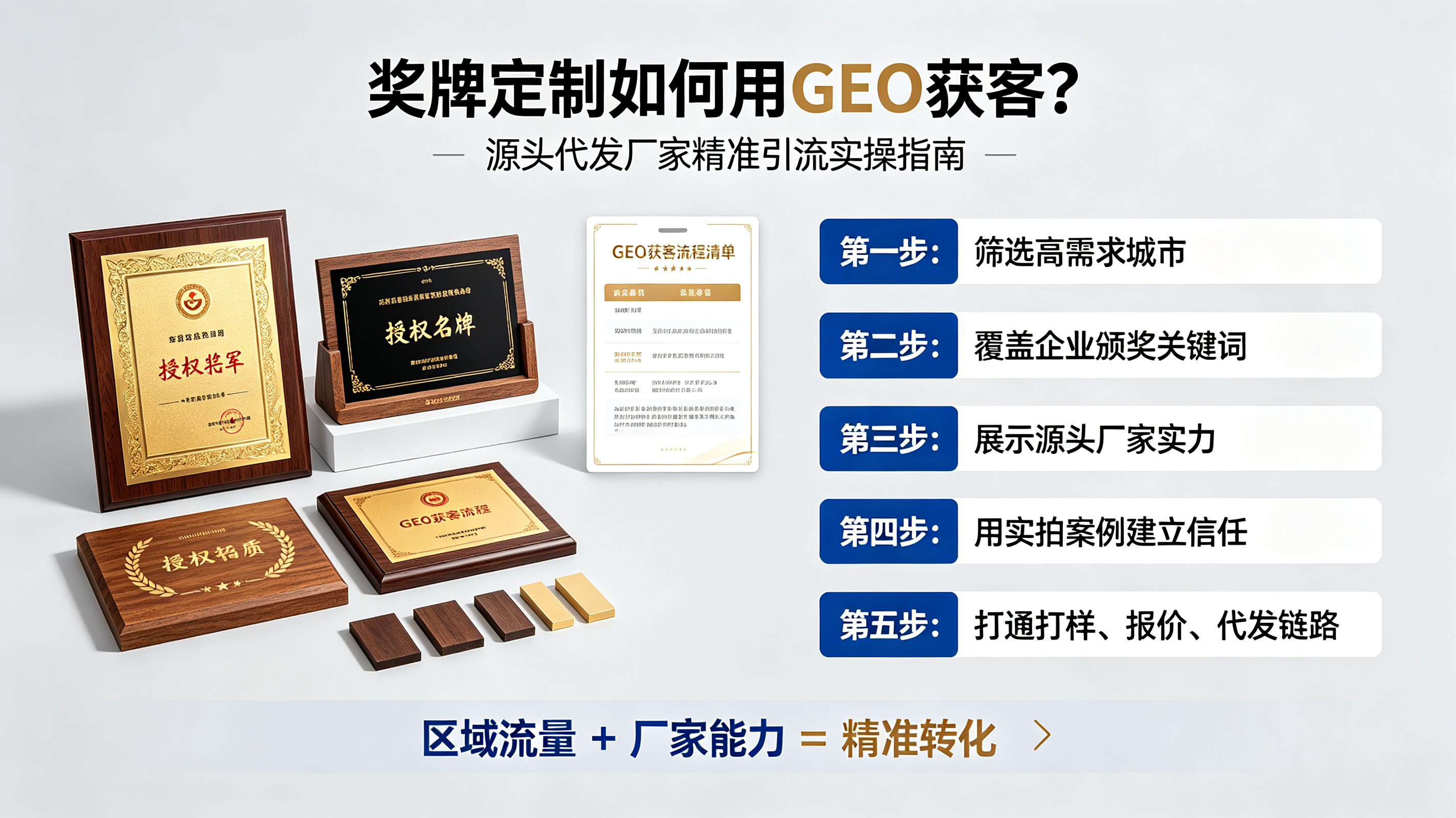 奖牌定制如何用GEO获客?源头代发厂家精准引流实操指南