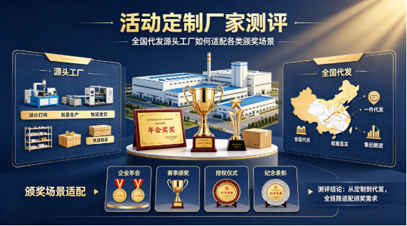 活动定制厂家测评：全国代发源头工厂如何适配各类颁奖场景