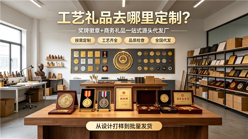 工艺礼品去哪里定制？奖牌徽章+商务礼品一站式源头代发厂